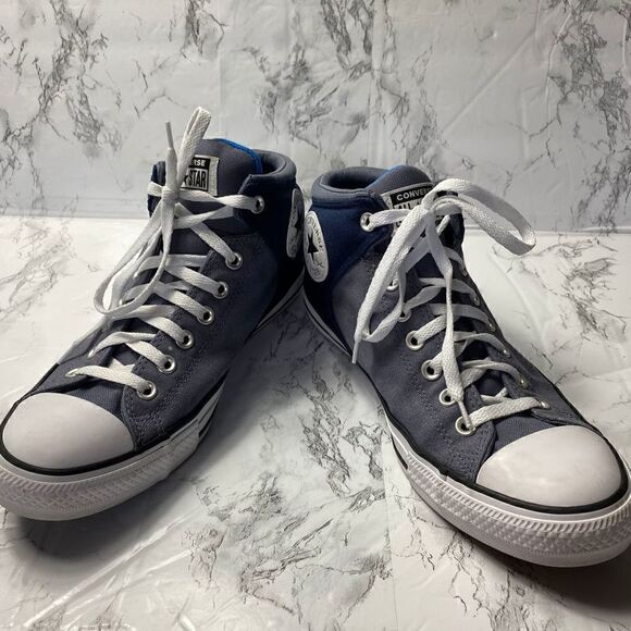 Converse CTAS HI STREET Midnight Navy Canvas Mid Sneaker - Picture 1 of 7